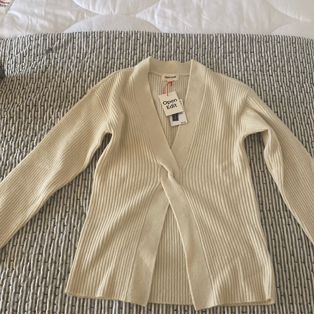 Open Edit Cream Sweater
